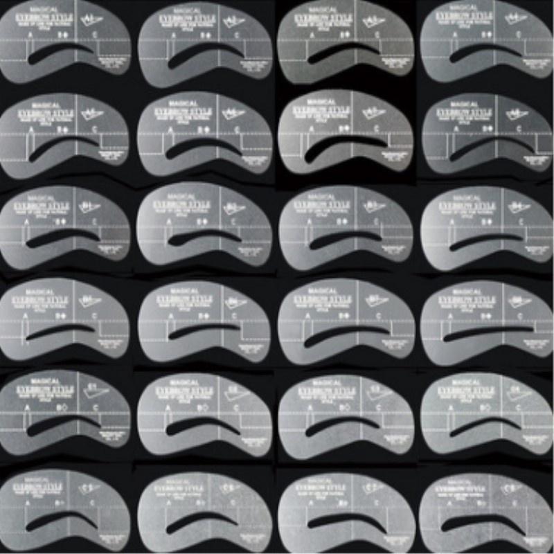 24 Models/sets of Eyebrow Modification Template Kit Template Shaping Device DIY Tool Thrush Card Board Stroke Template