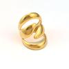 Stainless Steel Smooth Surface Design Rings for Women Men Classic Exaggerated Wide Chunky Opening Ring Party Jewelry Accessories
