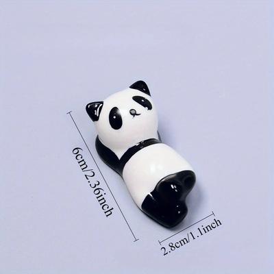 Set of 5 Adorable Panda Ceramic Chopstick Rest for Dining Table Decorative Pen Holder