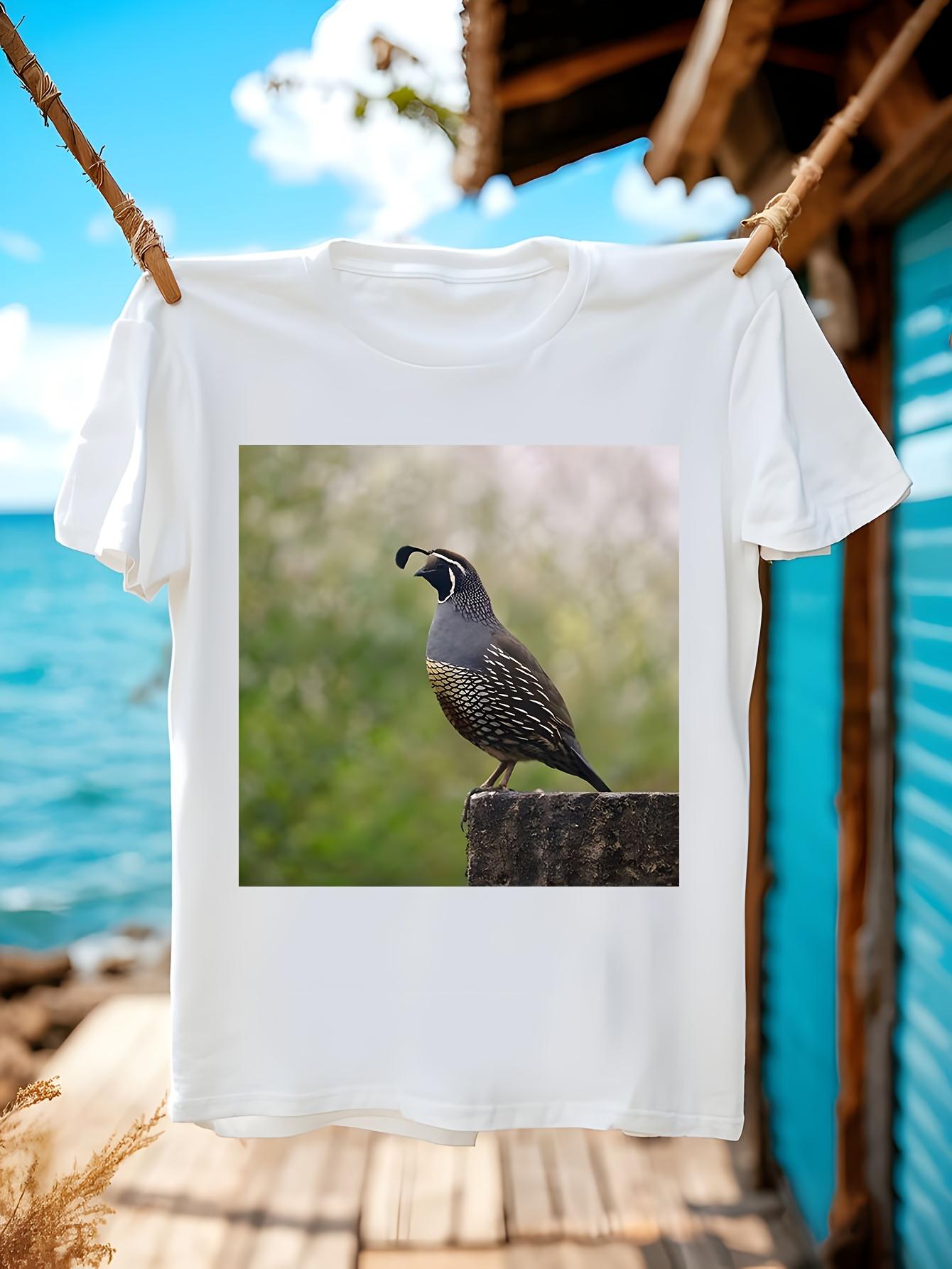 Heavyweight Quick-Dry Tshirt - California Valley Quail Gr... S