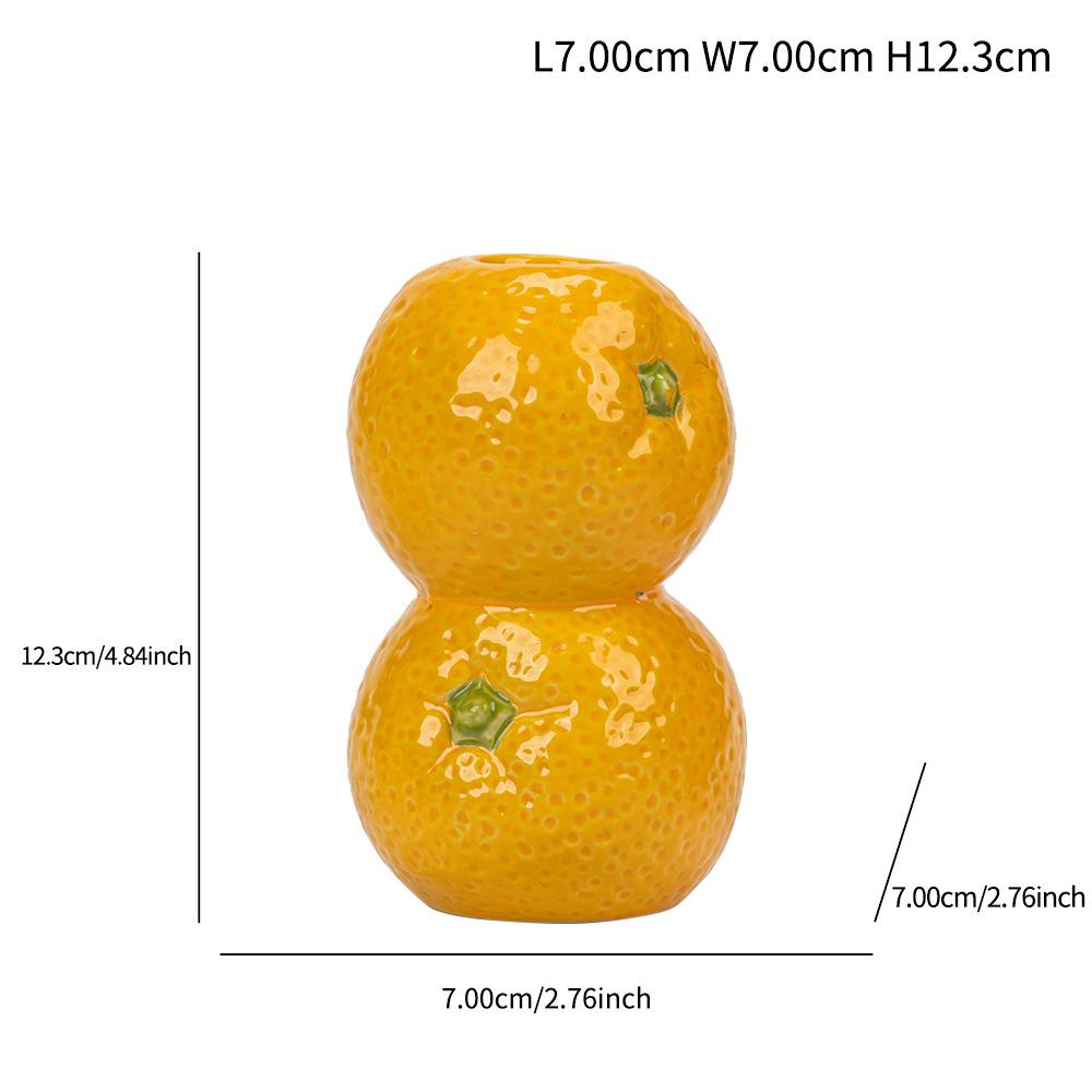 

Modern Minimalist Fruit Shaped Ceramic Candle Holder Desktop Decor Photography Prop Gift