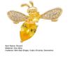 Mini Brooch Dazzling Rhinestone Inlay Bee Shape Zinc Alloy Pin Suits Coats Sweaters Scarves Badge Outfit Accessory
