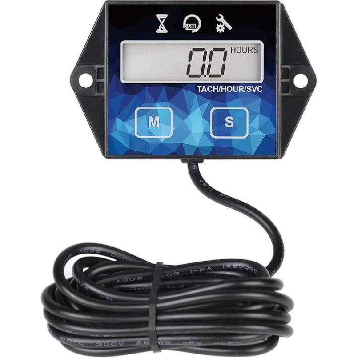 Runleader Small Engine Hour Meter, Digital Tachometer, Maintenance Reminder, Battery Replaceable, User Shutdown, Use For ZTR Lawn Mower Tractor 1