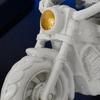 Resin Skeleton Figure Halloween Ornament, Motorcycle Figurines, Durable Matte Finish Bar Skull Decoration Collectible Statue, for Boy