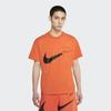 Nike Sportswear Swoosh Pocket Print Crew Neck Short Sleeve T-Shirt Men Tops Orange DJ6297-801