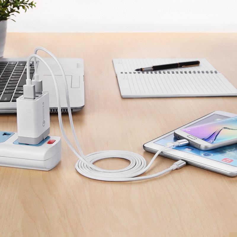 Qualcomm QC3.0 3-Port USB Fast Charger - UK/EU/US Compatible
