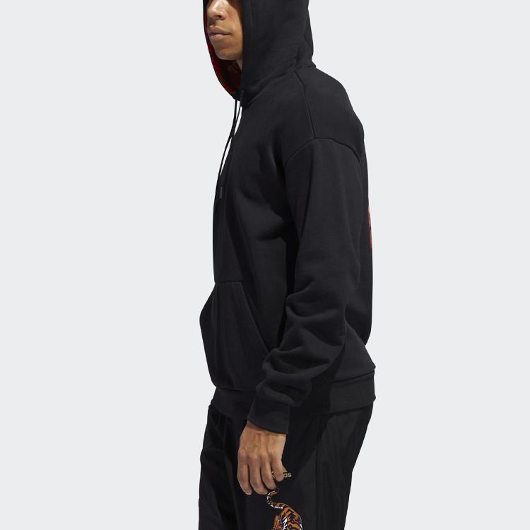 Adidas Essentials Graphic Hooded Sweatshirt Men Black GG0775