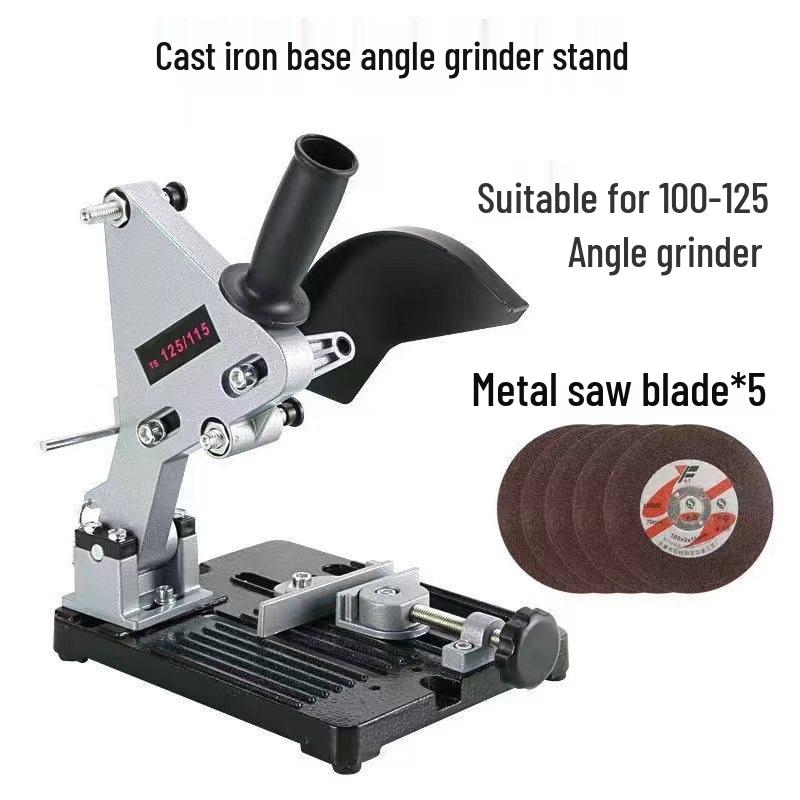 Universal Lever-Type Angle Grinder Stand & Polishing Table - Compact Cutting Machine Holder