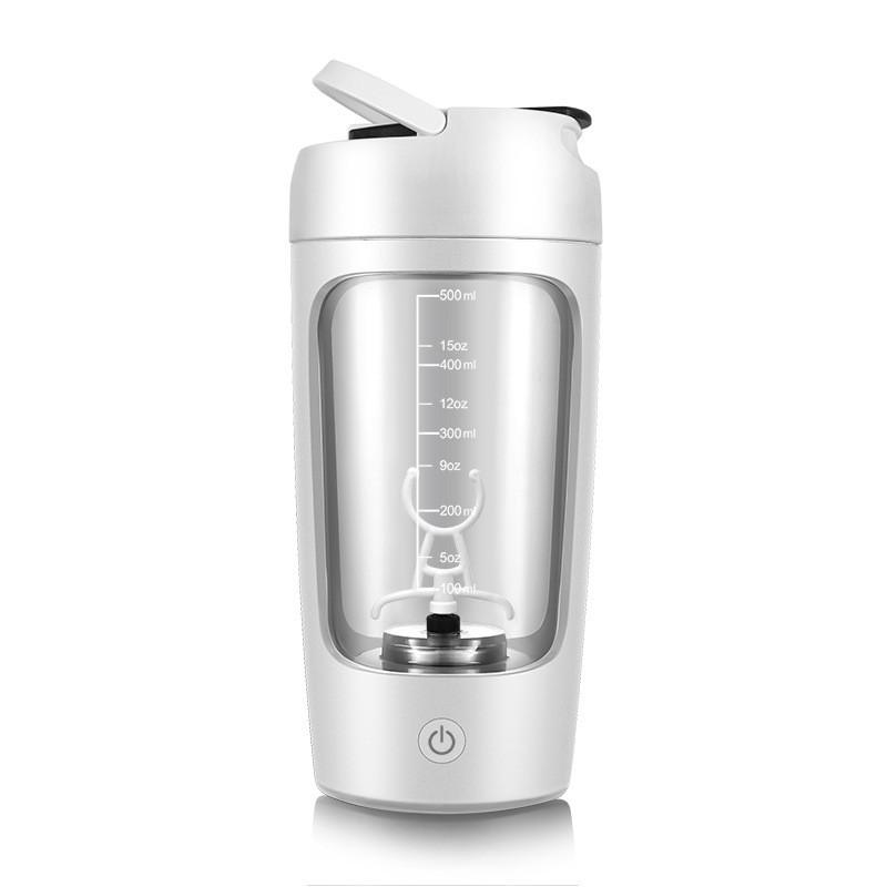 Automatic Electric Protein Shaker Bottle 650ml Rechargeable Portable Gym Fitness Cup With Powder Compartment
