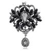 1Pcs Unisex Rhinestone Pins Luxury Large Crystal Glass Pendant Brooches For Women Banquet Party Backpack Gifts Jewelry Accessory