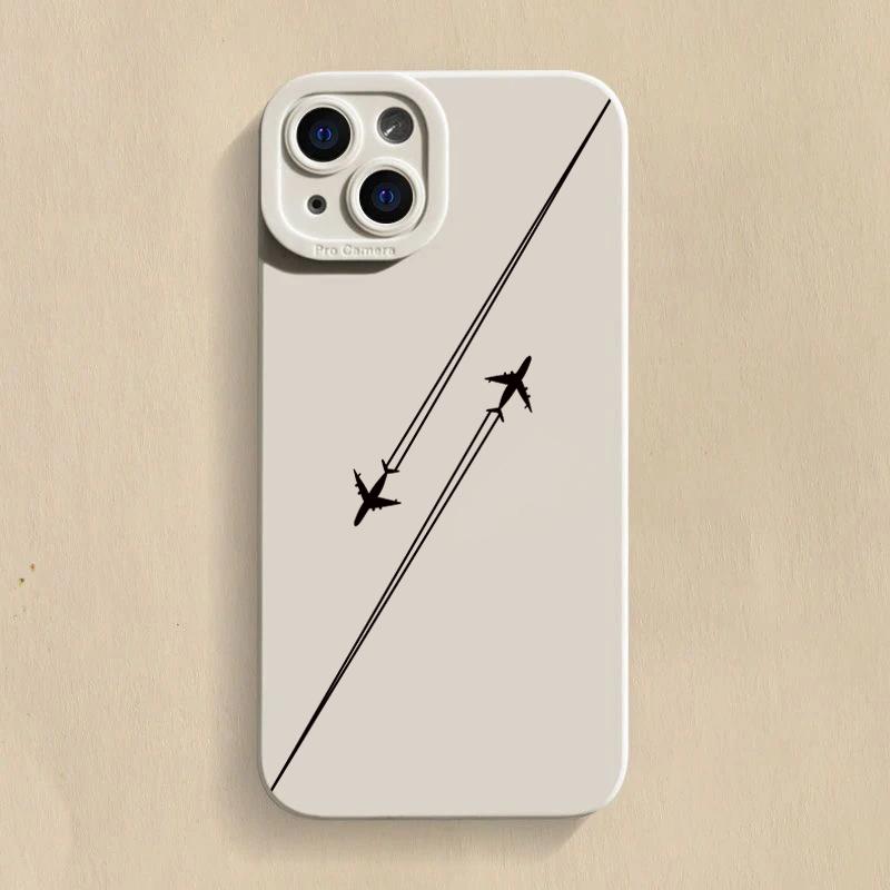 Coque de téléphone Desian inspirée du voyage en avion pour iPhone 15 14 11 12 13 16 Pro Max Mini 7 8 Plus X XR XS Max 16E SE