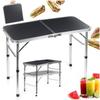 Tourist Table Folding Extendable Camping Garden Table 2in1 120x60