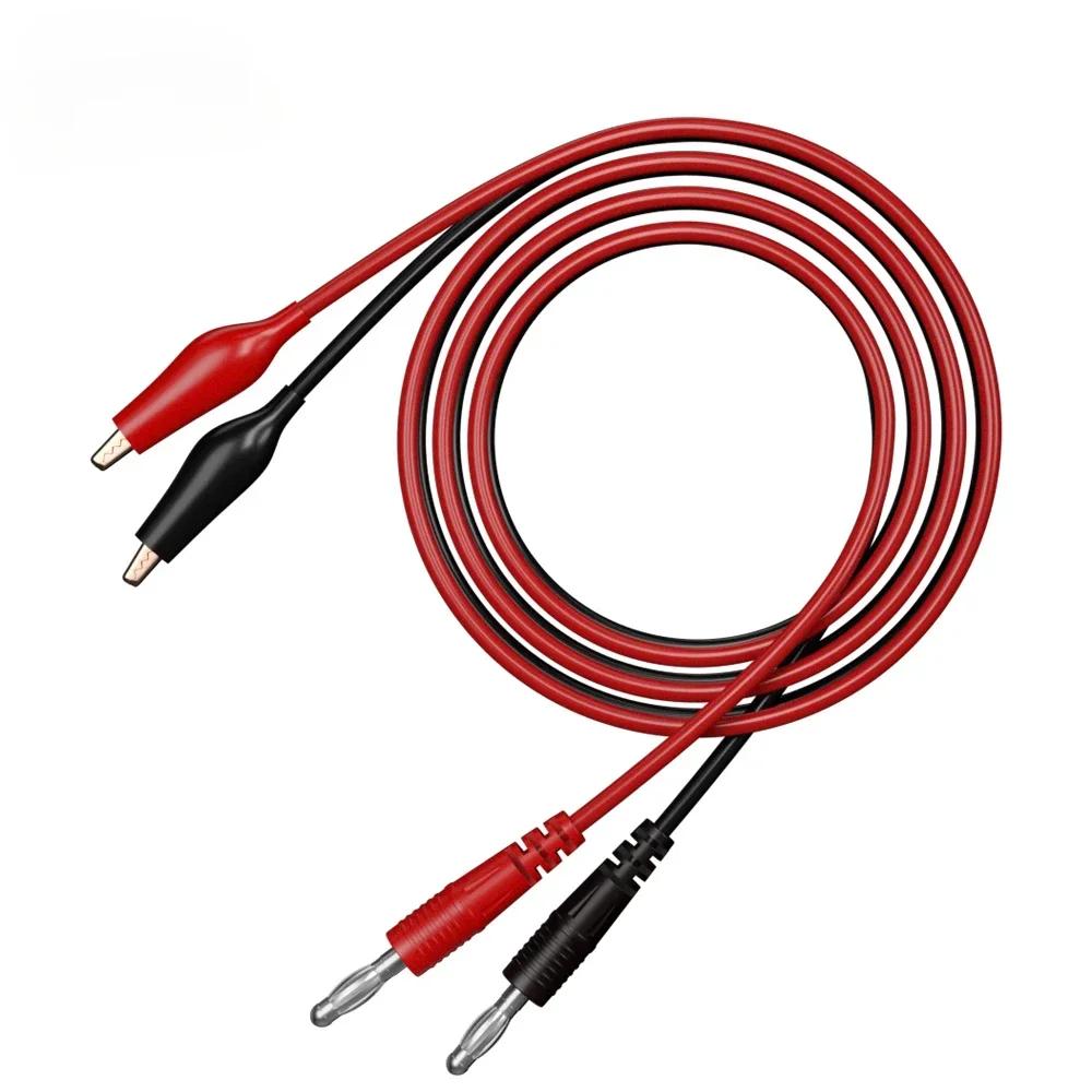 

2 шт. 10A мультиметровые испытательные провода длиной 100 см с двухсторонним штекером типа «банан» 4 мм, электрические испытательные провода для инструментов DIY