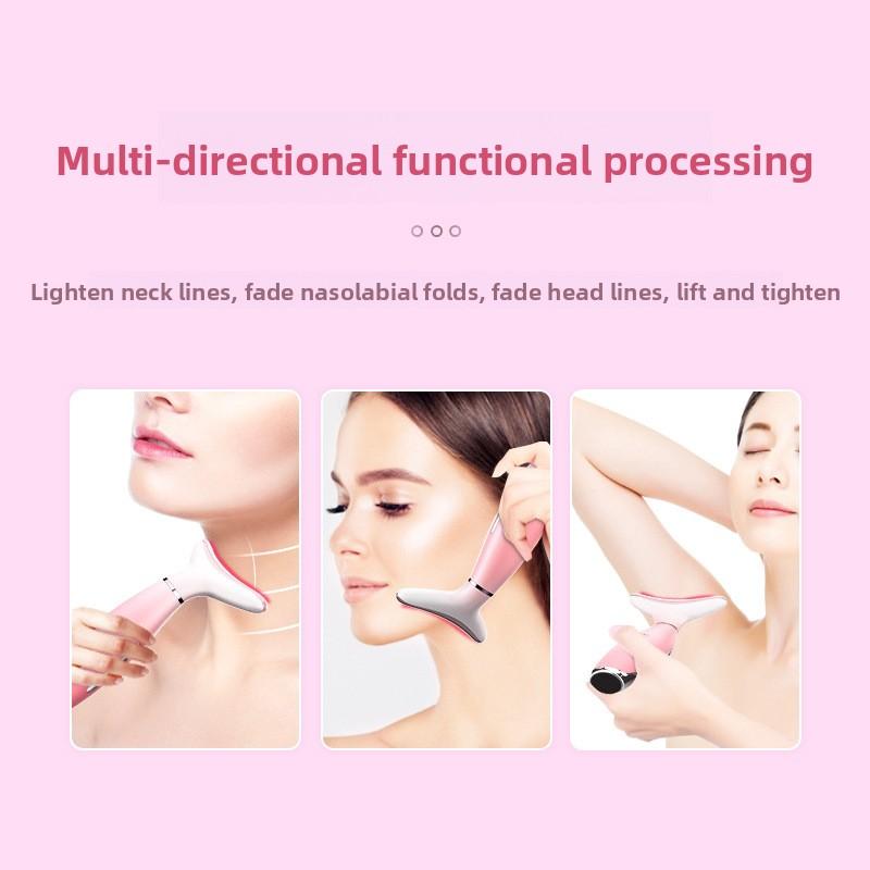 Color Light Neck Massager To Remove Neck Lines, Small Dolphin Beauty Instrument, Micro-current Household Neck Rejuvenation Instrument, Neck Care