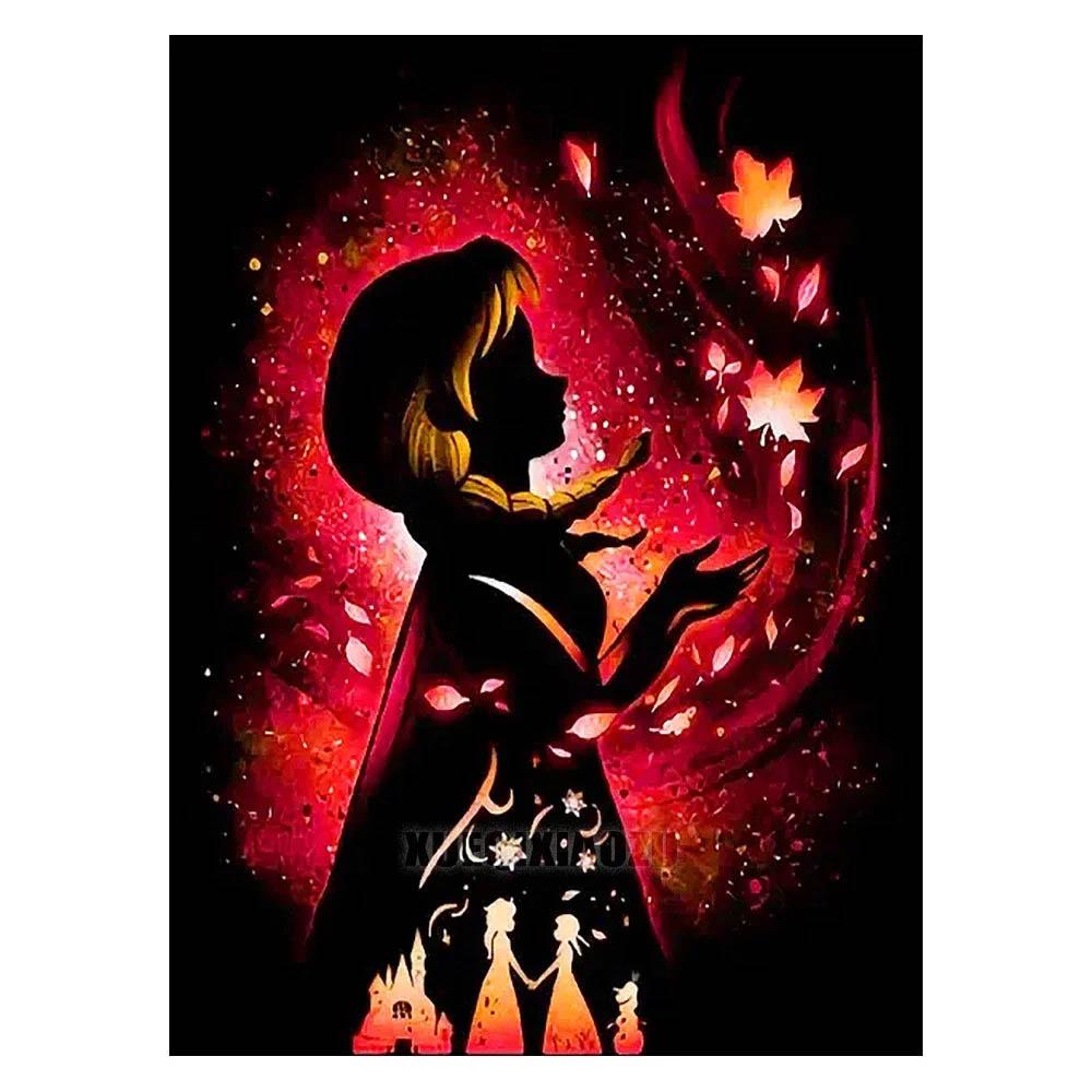 Diamond Painting Disney Moon Princess Mosaic Embroidery Diamond Puzzle DIY Rhinestone Children's Room Decoration Gift