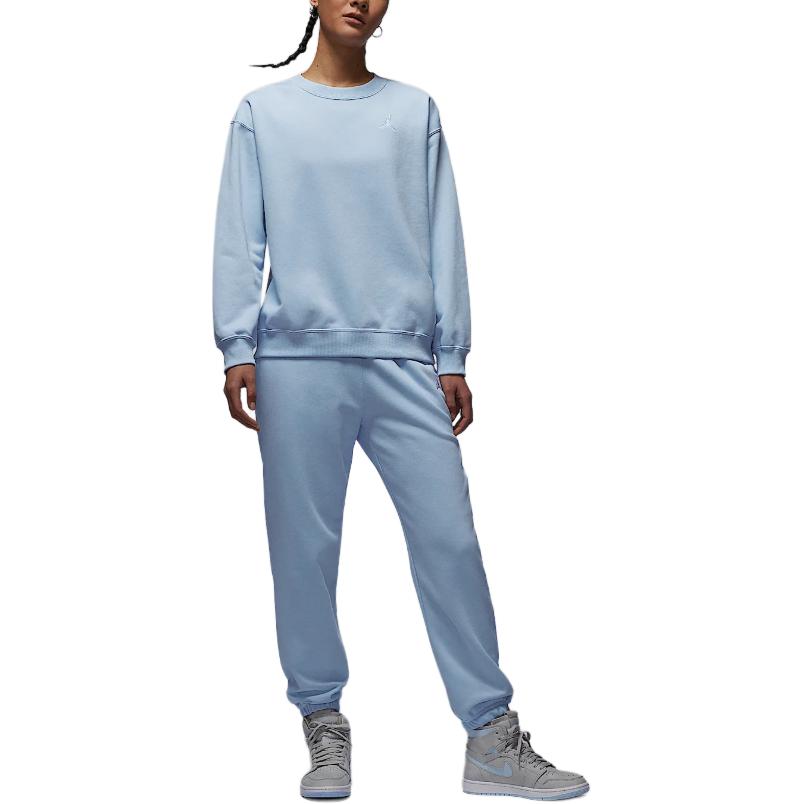 New Jordan Brooklyn FleeceJumpman Sweatshirt Women's Hydrogen Blue/White HJ1354-407