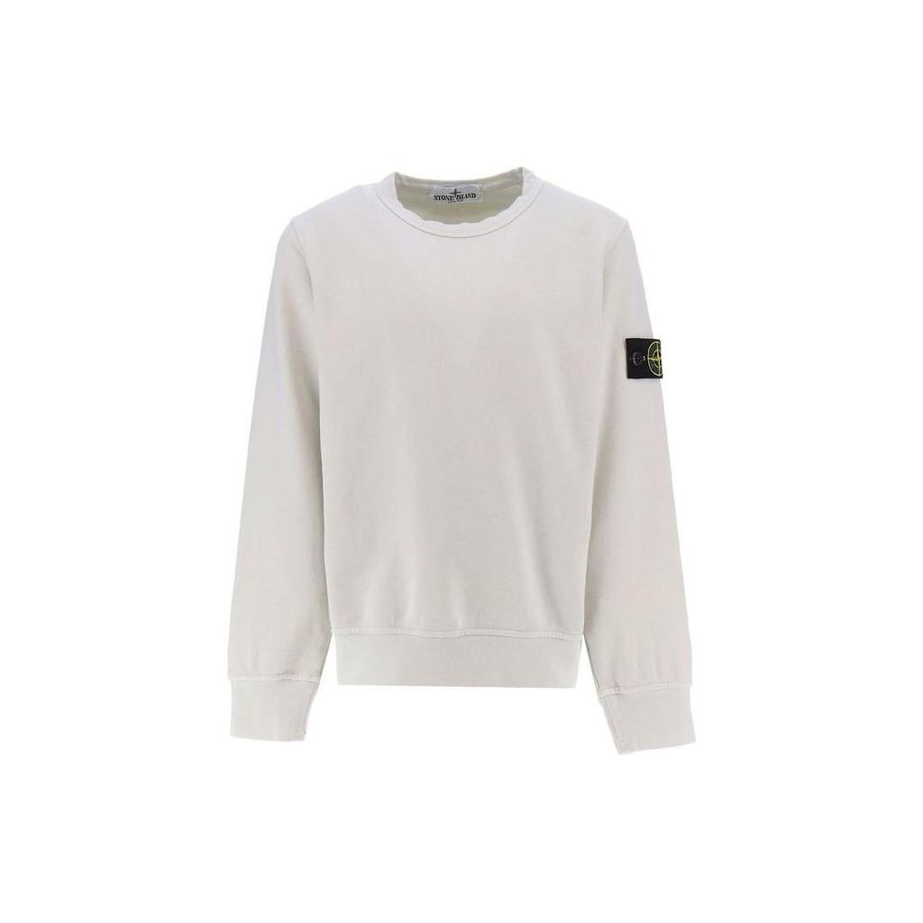 STONE ISLAND Sweatshirt Logo Aufnäher Rundhals Pullover Kinder Oberteile Grau 781661340-V0061