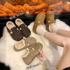 Boken Winter New Cotton Slippers Retro Mori One Pedal 2025 Mao Mao Slippers Slippers Casual Fashion
