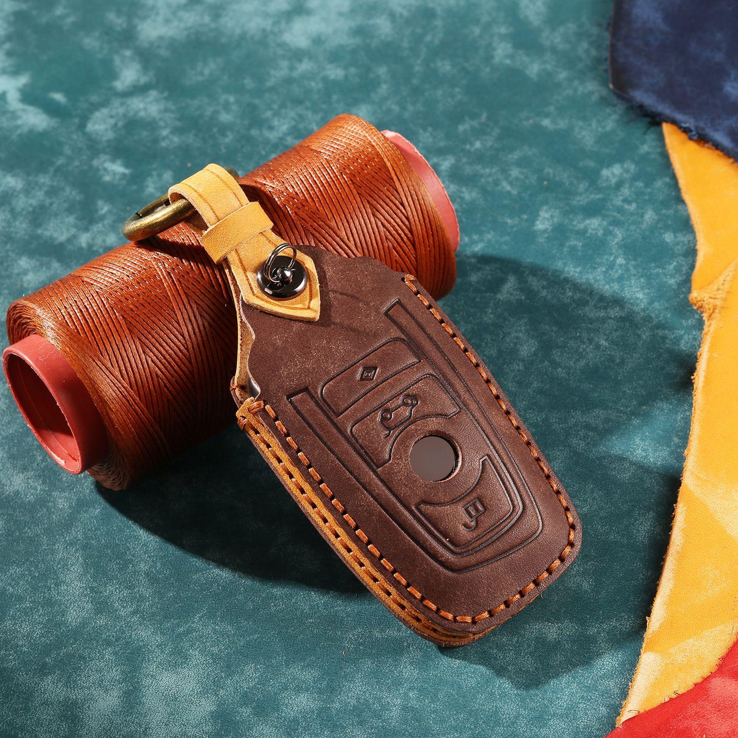 

Key bag leather is suitable for BMW key cover 3 series 5 series 7 series cross-border leather handmade key cover