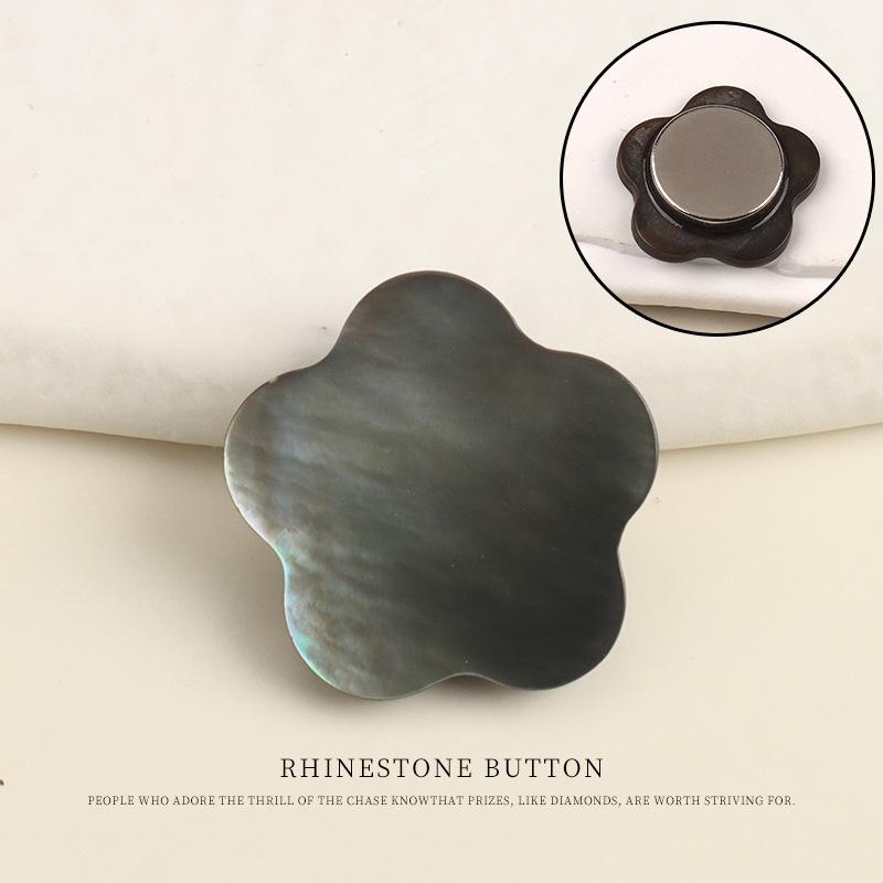 5pcs Shell Seam-Free Buckle Magnet Button Anti-Light Buckle Shirt Cardigan Fixed Clothes Neckline Decoration Mother And Child Magnetic Buckle