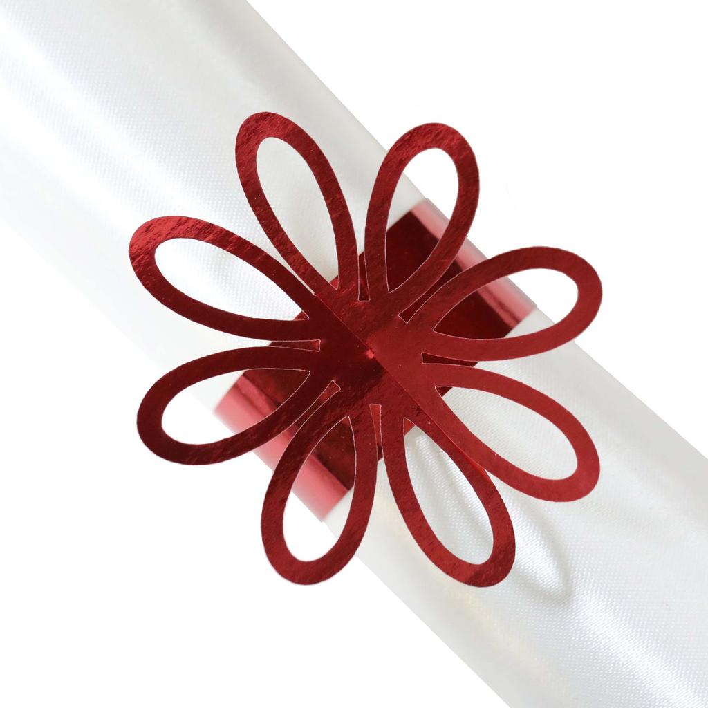 50Pcs Paper Napkin Ring  Buckle Hollow Flower Napkin Ring Wedding Party Table Decoration Supplies Wedding Hotel  Party Decor