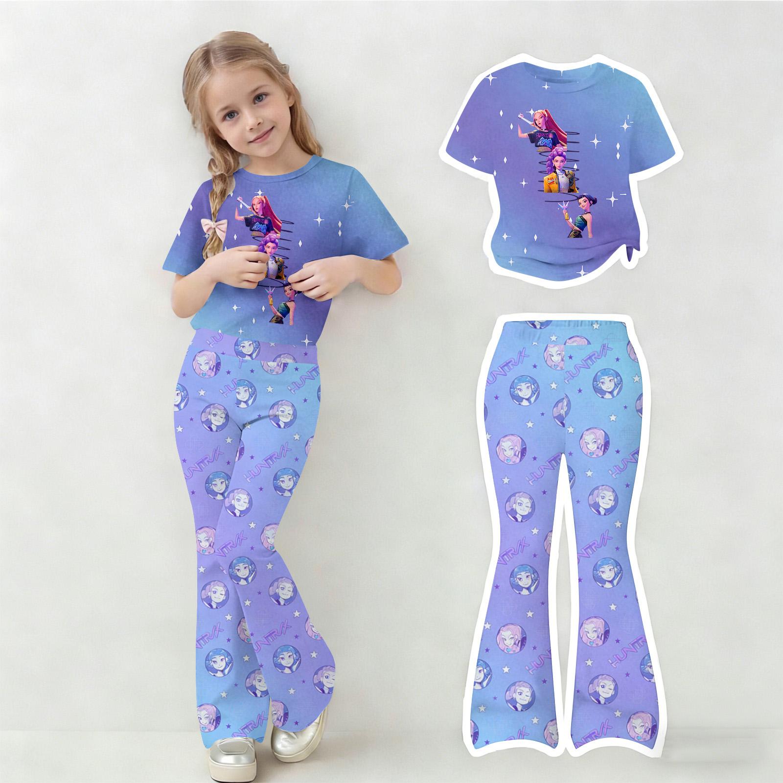 

Комплект одежды для новорожденных девочек и мальчиков, свободная футболка с принтом и штаны 100 синий