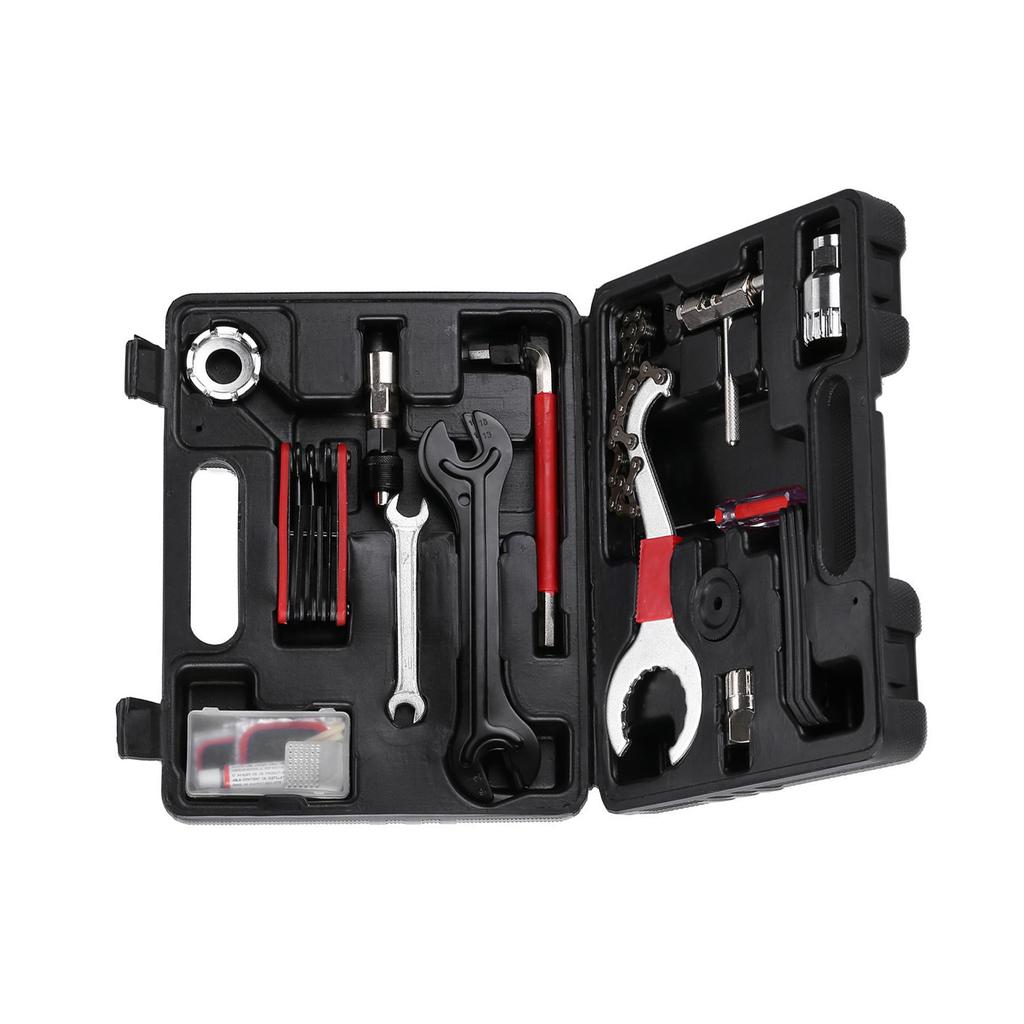 Rennrad Reparaturwerkzeugsets mit Zahnkranzabzieher Schraubenschlüssel Kettennieter Fahrrad Multitool Fahrräder Wartungswerkzeug