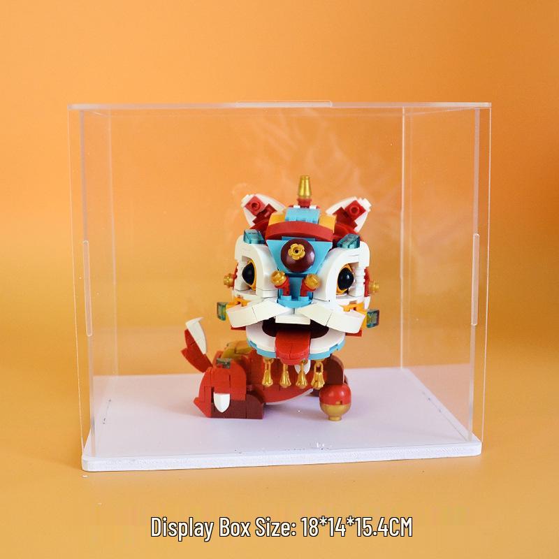 

Конструктор Jiaqi Blocks Китайский шик Кои Танец льва Модель для сборки - Мелкие детали Развивающее украшение и Новогодний подарок JK5130