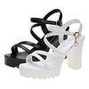 Women Shoes Fish Mouth Platform High Heels Wedges Buckle Slope Sandals Woman Platform High Heels Sandals Sandalias De Mujer