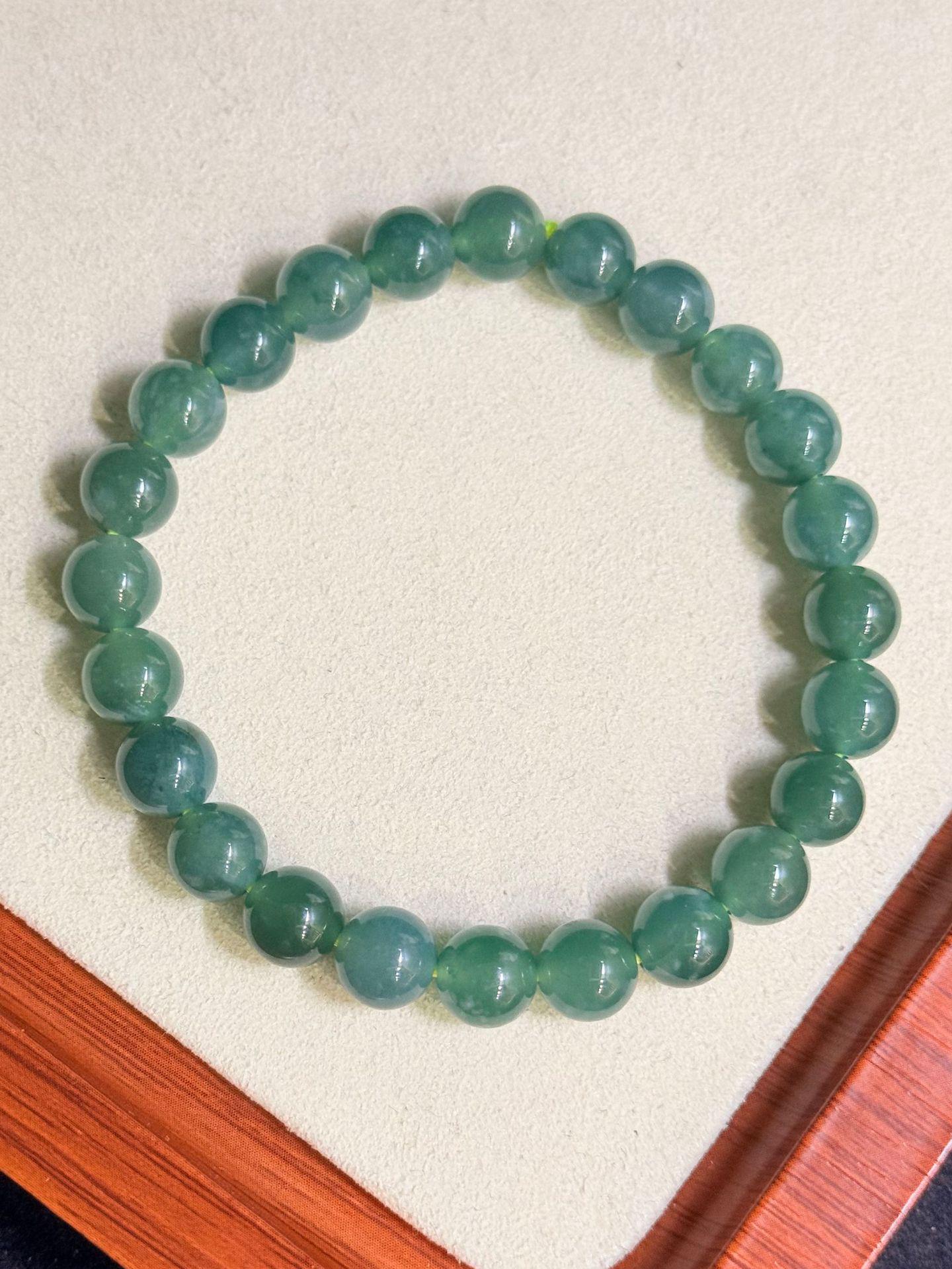 Натуральный Жадеитовый Синий Браслет Роскоши с Водным Блеском Класса А - Новый Китайский Ретро Бестселлер