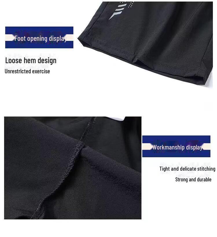 Ανδρικά Καλοκαιρινά Αθλητικά Σορτς από Μετάξι Πάγου - Αναπνέοντα, Φαρδιά, Ελαφριά, Μεγάλο Μέγεθος