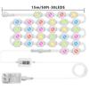 Smart LED RGB Curtain String Lights Bluetooth APP Control Christmas Fairy Light Garland DIY Picture Display Party Wedding Decor