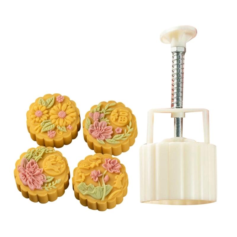 Kitchen Crafts Formy do ciastek księżycowych z wzorem Stabilna domowa forma do pieczenia deserów