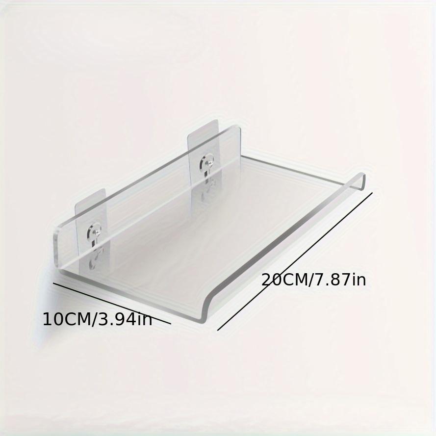 

1 шт. Акриловая полка Кухонная стойка для хранения бутылок с приправами Настенная полка для хранения в ванной комнате Без сверления Спальня Книги Косметика