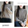 Women's Seamless Knit Base Layer Pullover - Autumn/Winter 2025, Half-High Neck, Long Sleeve, Versatile & Trendy Sweater.