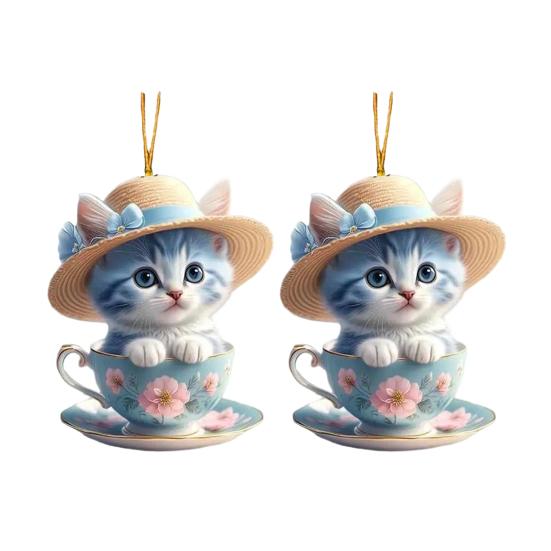 

Собака Кошка Автомобильный Шарм Акриловая Подвеска на Зеркало Заднего Вида Милый Брелок для Рюкзака Уникальная Форма Автомобильные Подвески Украшение Интерьера Автомобиля B