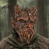 Detailní maska s texturou kůry Halloweenská maska, Hororová rekvizita pro kostým stromového démona, s prodyšným dutým designem, styl s tématem temného lesa pro Cosplay Fantasy