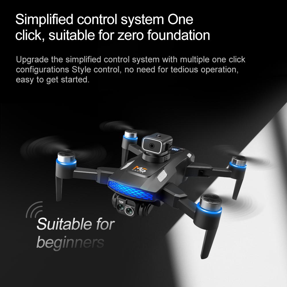 M6 Mini Drone 4K Professional HD Camera with Large Screen 2.4G WIFI FPV Dron Brushless Optical Flow Hover Folding Quadcopter