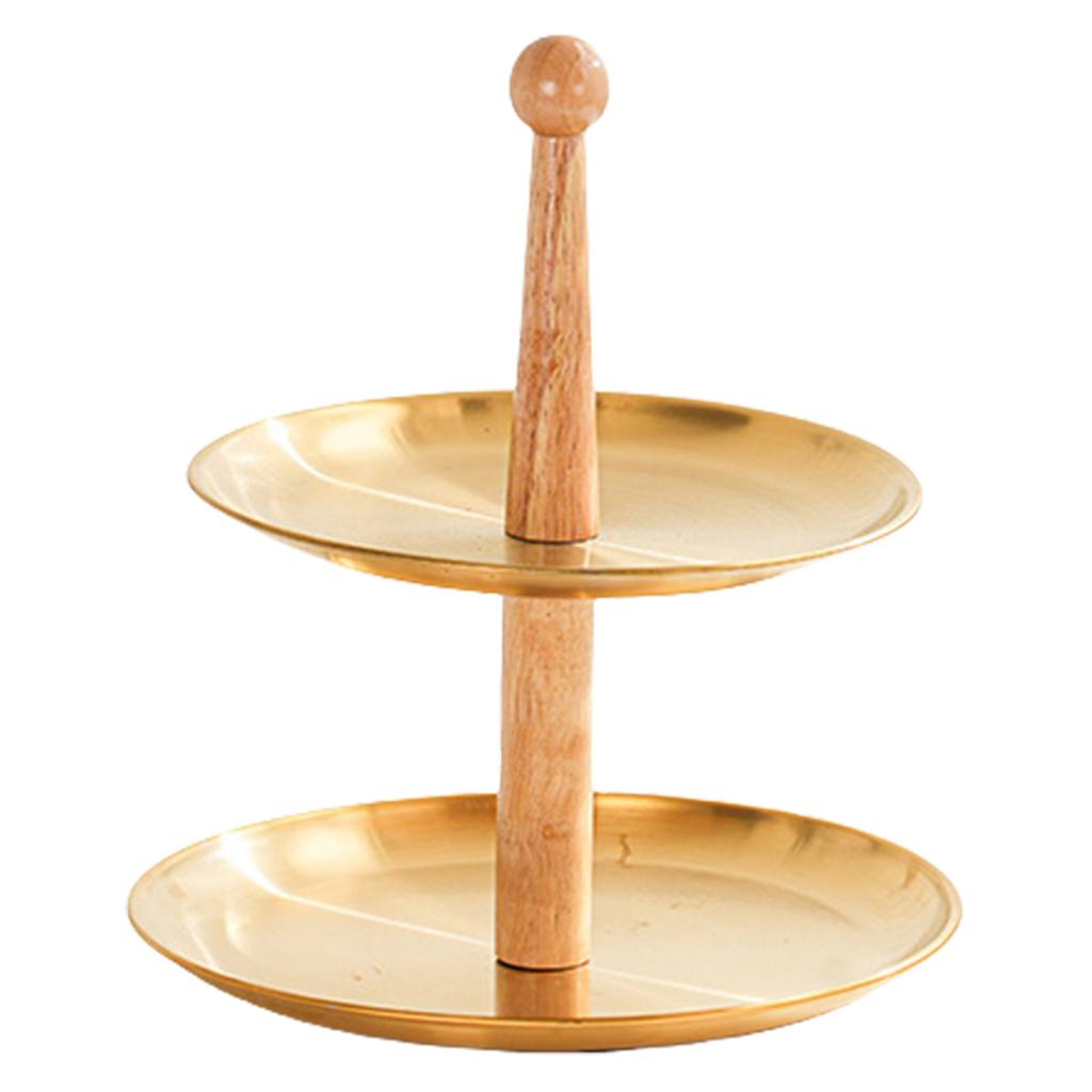 Round Metal Dessert and Fruits Tray Modern Stainless Steel Candy Fruit Display Holders for Home and Event Decoration