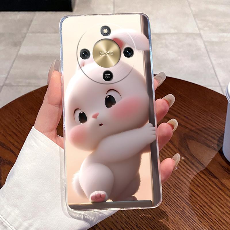 Casing For Honor X9d Case 5G Aesthetic Fashion Cute Cat Cartoon Soft Silicone Back Cover HonorX9d X 9d 5G Transparent Phone Case