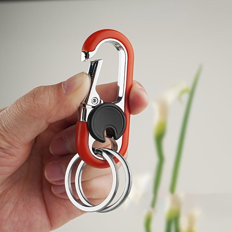 Double‑Ring Belt Clip Key Ring for Men, Business‑Style Key Loop, Practical Keychain for Home & Car Keys