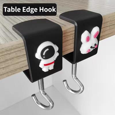 Neue verstellbare, drehbare, abnehmbare Tischkantenhaken, Metall-Desktop-Haken für Schule, Büro, Studententasche, Wasserflaschen-Aufhängehaken