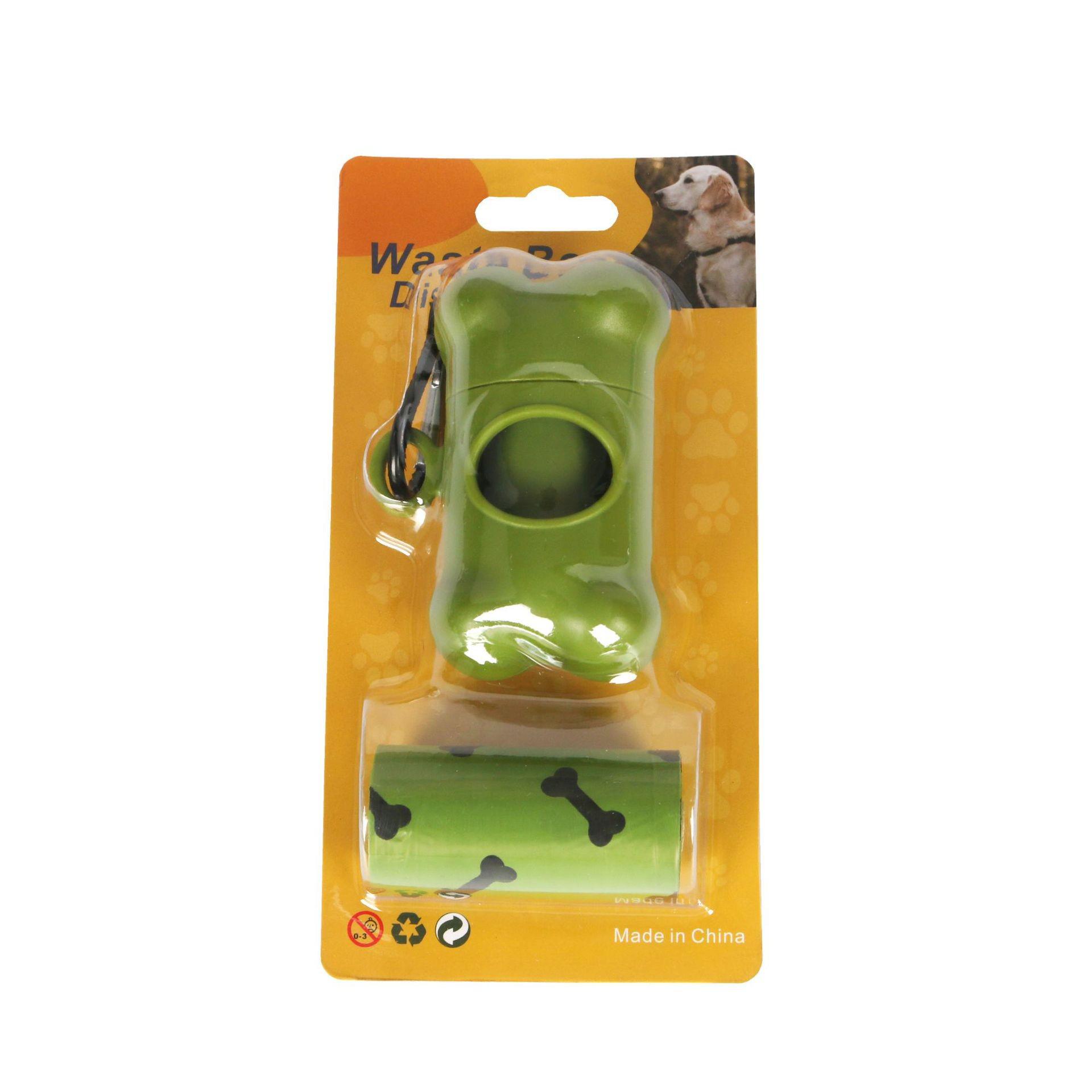 

Биоразлагаемые пакеты для собачьих отходов - Экологичные пакеты для утилизации домашних животных Army green with printed bones