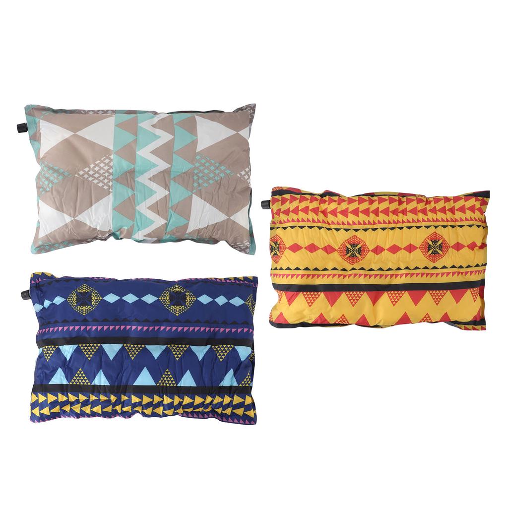 Inflatable Camping Pillow PVC Compressible Lightweight Colorful Automatic Inflatable Pillow for Trav