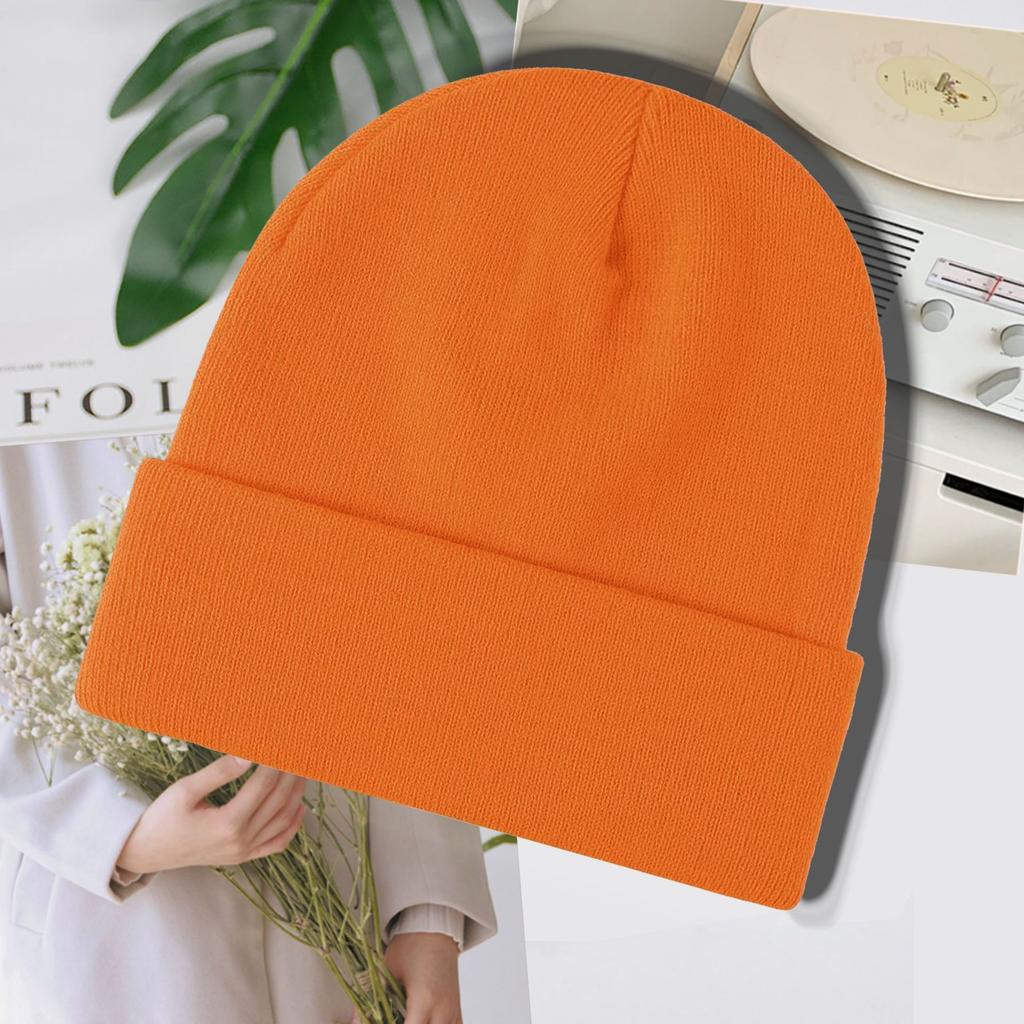 Winter Warm Skull Cap Soft Beanie Hat Thick Breathable Waterproof 100% Acrylic Watch Cap for Skiing Travel Cycling Outdoor Use