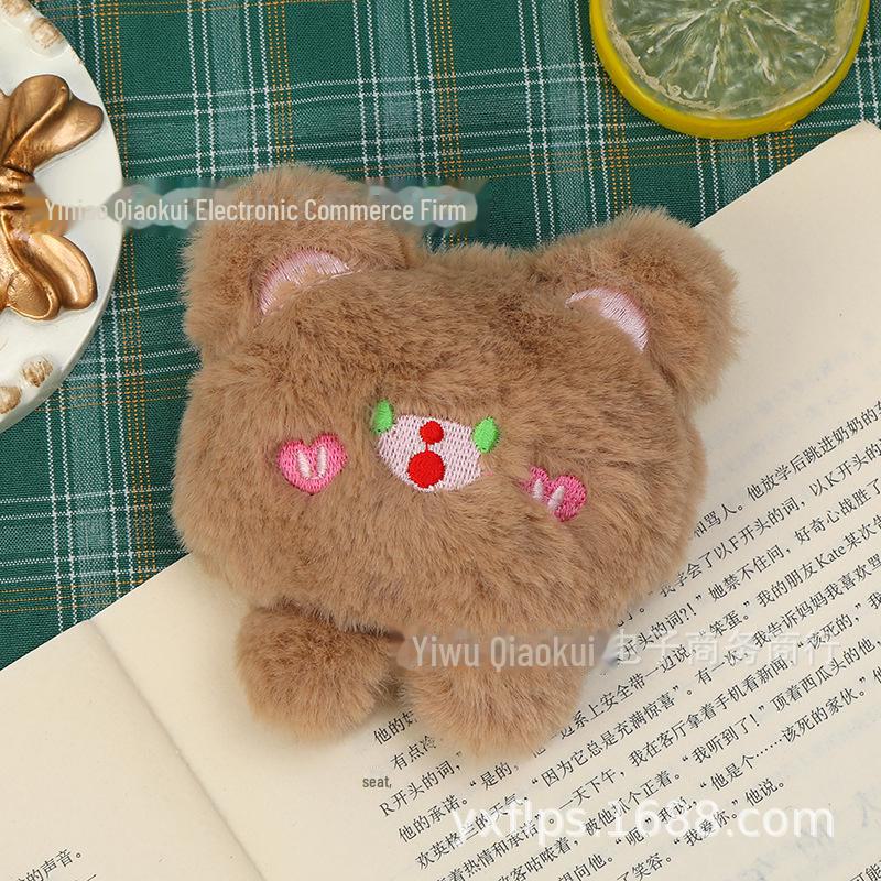 

Милая брошь в виде мультяшного медведя: Кукла, подвеска на сумку, головной убор, наушники, аксессуар для обуви long-haired bear хаки