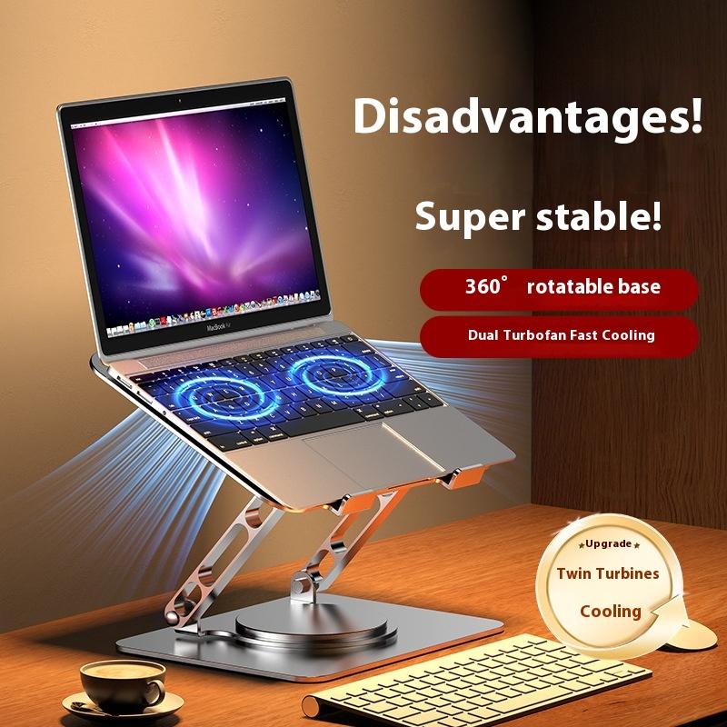 Obracany o 360 ° Uchwyt na laptopa Uchwyt Stojak podwyższający na biurko Można podnosić i opuszczać Podwieszana podstawa chłodząca 360 stopni