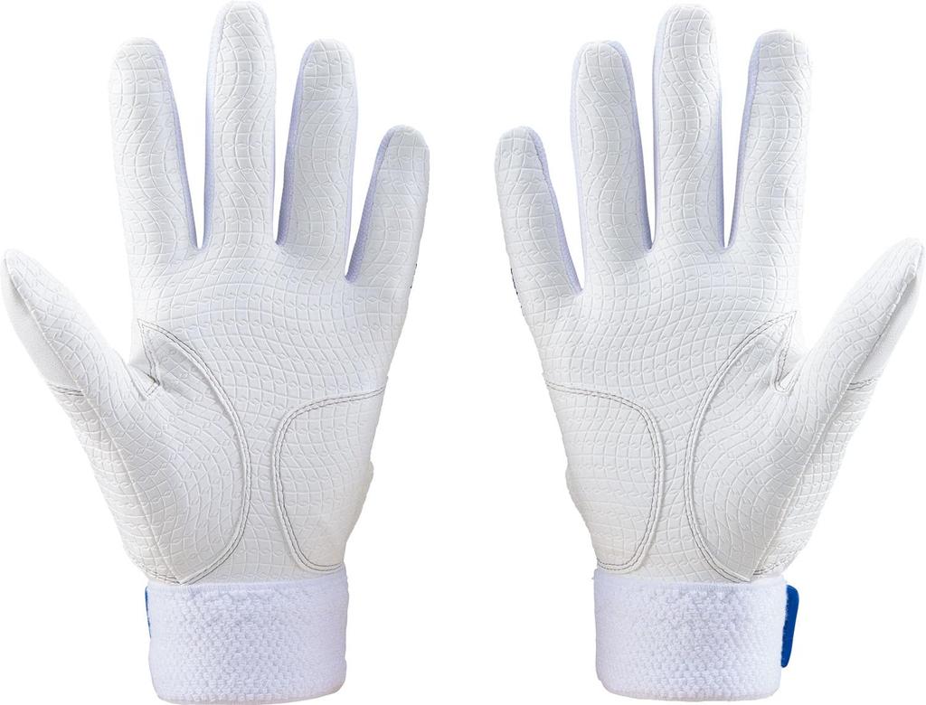 ZETT Impact Z Baseball Batting General White x Royal Blue BG19202B Gloves, Ambidextrous, Use, (1125), Medium,