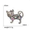 Enamel Cat Pin for Women Unisex Rhinestone Cats Brooch Kitten Lapel Pins Banquet Party Backpack Gifts Jewelry Accessories