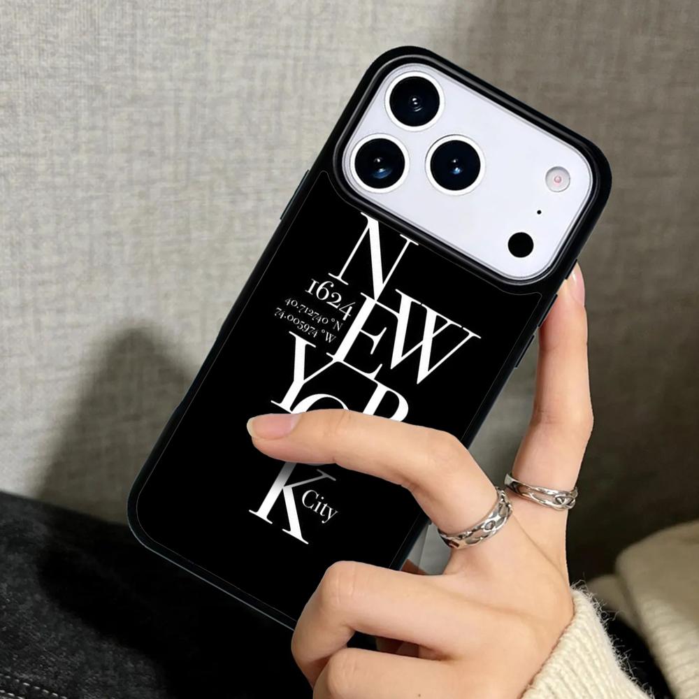 Hülle Case für iPhone 17 Air 16 Pro Max 15 Plus 11 13 Mini 14 12 Rückseite Handyhülle New York City weich